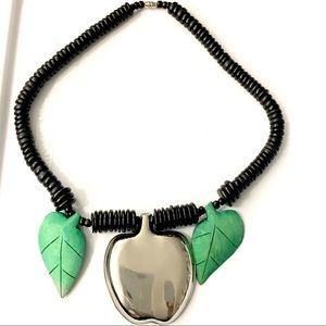 Apple and Leaf Necklace